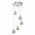 Federico 5 Light Cluster Pendant Polished Chrome Opal Glass