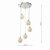 Federico 5 Light Cluster Pendant Polished Chrome Opal Glass