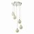 Federico 5 Light Cluster Pendant Polished Chrome Opal Glass