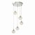 Federico 5 Light Cluster Pendt Polished Chrome Clear Ribbed Gl