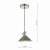 Hadano 1 Light Pendant Antique Chrome With Olive Green Shade