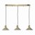 Hadano 3 Light Brass Suspension With Cashmere Shades
