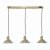 Hadano 3 Light Brass Suspension With Cashmere Shades