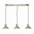 Hadano 3 Light Brass Suspension With Cashmere Shades