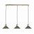 Hadano 3 Light Antique Chrome Suspension With Olive Green Shades