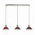 Hadano 3 Light Antique Chrome Suspension With Umber Shades