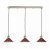 Hadano 3 Light Antique Chrome Suspension With Umber Shades