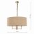 Jamelia 3 Light Shadelier Antique Brass Taupe Shade