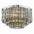 Logan 5 Light Flush Polished Chrome Smoked Glass