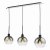 Lycia 3 Light Bar Pendant Matt Black Ombre Smoked Glass