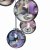 Mira 6 Light Cluster Pendant Polished Chrome Iridised Glass