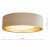 Nysa 2 Light Flush Velvet Taupe Shade 40Cm