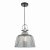 Rhode Single Large Pendant Polished Chrome Smoked Glass