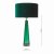 Samara 1 Light Table Lamp Green Glass Base Only