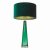 Samara 1 Light Table Lamp Green Glass Base Only