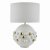 Sphere 1 Light Table Lamp Gloss Glazed White With Shade