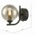 Cradle 1 Light Wall Light Matt Black Smoked Glass