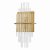 Lukas 2 Light Wall Light Antique Gold Glass