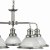 Searchlight Bistro 5 Light Ceiling Pendant Satin Silver & Glass