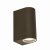 Searchlight Eiffel LED 2 Light Outdoor Wall Light IP44 Rust Brown & Glass