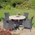 AVIGNON Dining Table with 4 STOCKHOLM Black Chairs Set