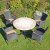 PROVENCE Dining Table with 4 STOCKHOLM Black Chairs Set