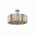Searchlight Chapeau 5 Light Pendant/Semi-Flush- Amber, Smoke & Clear Crystal