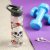 Puckator Reusable 550ml Water Bottle with Flip Straw - Union Jack Skulls and Roses
