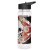 Puckator Reusable 550ml Water Bottle with Flip Straw - Union Jack Skulls and Roses