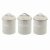Apollo Round Tea, Coffee & Sugar Canister Set - Grey