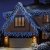 Premier Decorations Frosted IcicleBrights 640 LED with White Cable - Blue/White