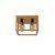 Searchlight Square 2 Light Flush Ceiling Light Wood & Black Metal