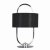 Searchlight Madrid LED Table Lamp Chrome & Opal with Black Shade