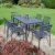 Cube Dining Table With 6 Doga Chair Set Anthracite