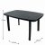 Rimini Rectangular Table With 4 Pineto Chairs Set - Anthracite