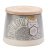 The English Tableware Artisan Flower Grey Canister with Bamboo Lid