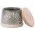 The English Tableware Artisan Flower Grey Canister with Bamboo Lid