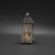 Konstsmide Battery Operated Wooden Lantern with Warm White LED - Church