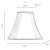 Oaks Lighting Flared Square Shade Gold - Various Sizes