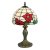Oaks Lighting Tiffany Style Red Flower Table Lamp