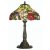 Oaks Lighting Tiffany Style Peonies Table Lamp