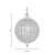 Oaks Lighting Ballon Crystal Pendant 300mm Antique Brass