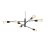 Oaks Lighting Graz 6 Light Pendant Black