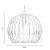Oaks Lighting Shimna Non-Electric Pendant Large Clear