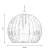 Oaks Lighting Shimna Non-Electric Pendant Large Smoked Acrylic