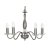 Oaks Lighting Vesta 5 Light Chandelier Antique Silver