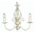 Oaks Lighting Tuscany 3 Light Chandelier Ivory
