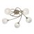 Oaks Lighting Tarn 5 Arm Semi-Flush Ceiling Light Antique Brass