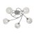 Oaks Lighting Tarn 5 Arm Semi-Flush Ceiling Light Chrome