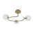 Oaks Lighting Tabia 3 Light Semi-Flush Light Antique Brass